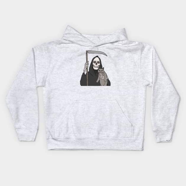 Grim Reaper Kids Hoodie by tiina menzel